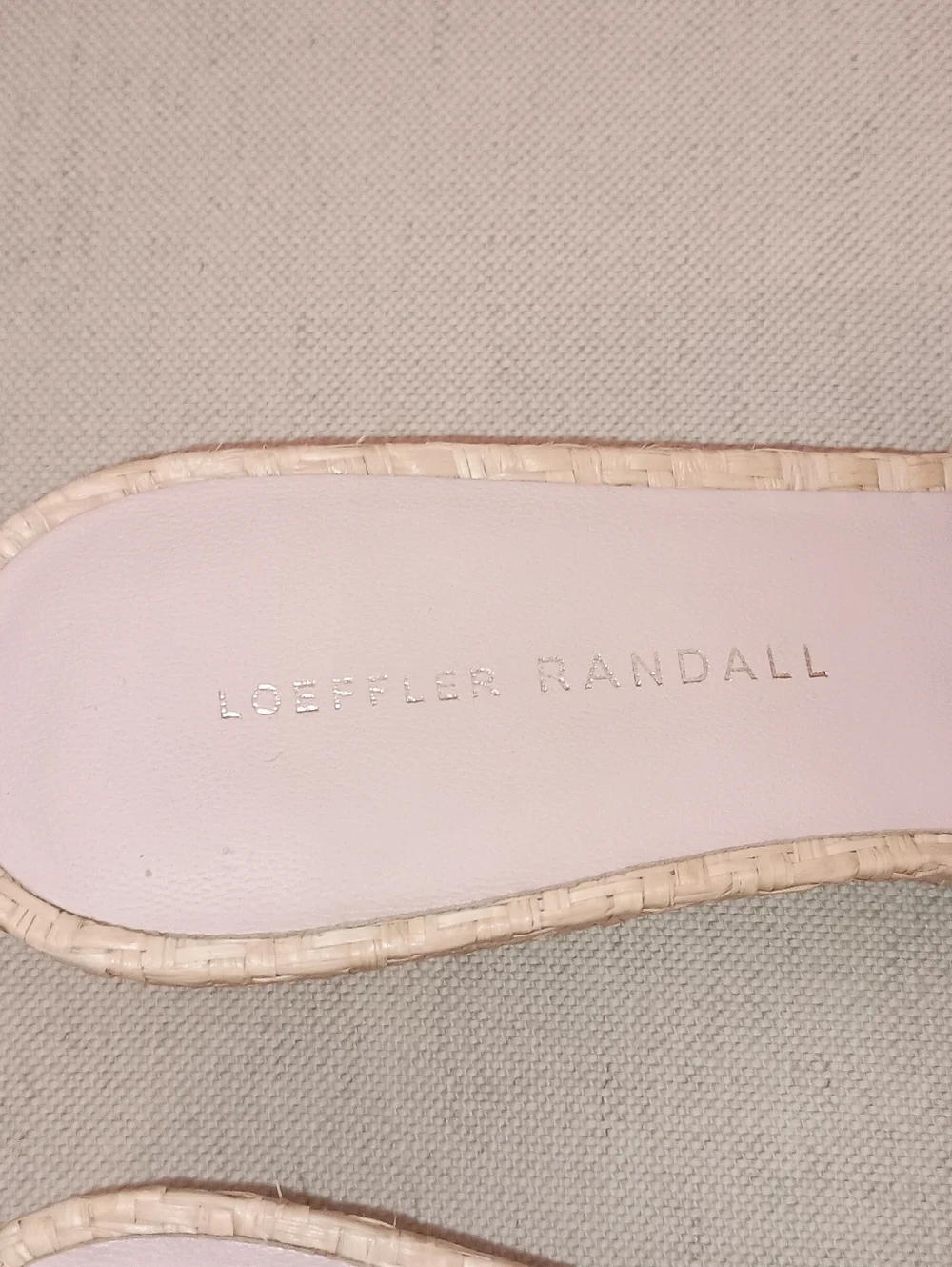 Loeffler Randal Twilly Wedge Slides Natural Straw Raffia Size 8.5 - Picture 9 of 13